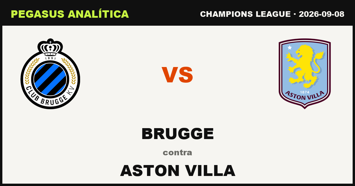 Brugge vs Aston Villa: lo que dicen los números