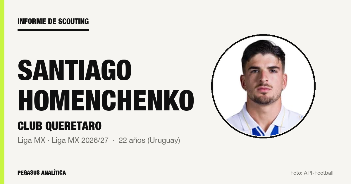 Informe de scouting: Santiago Homenchenko, según los datos